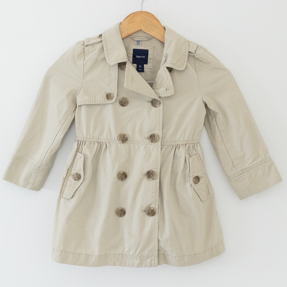 GapKids Girls Trench Coat Khaki Size XS (4/5)